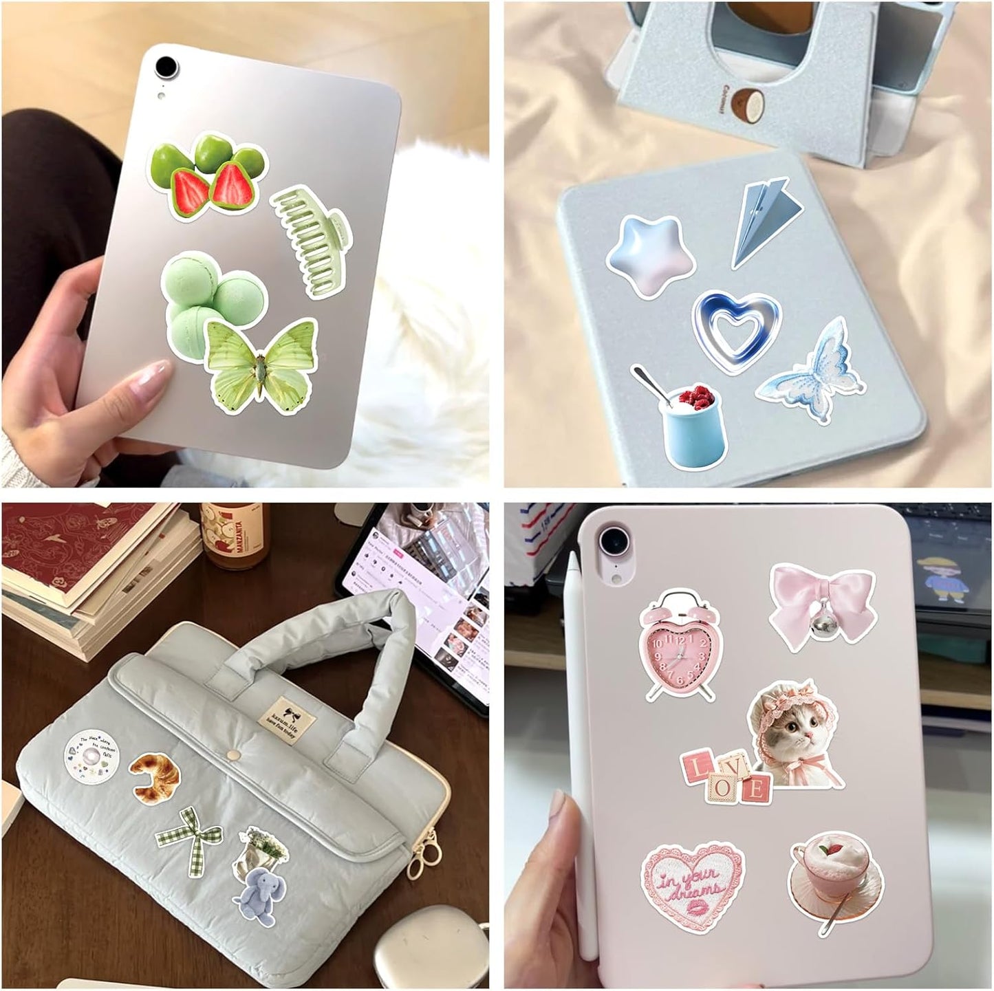 440 Pcs Vintage Aesthetic Stickers for Scrapbooks Laptop Water Bottles Skateboard Notebooks Phone Kindle, Cute Vinyl Stickers for for Kids Teens Adults Girls