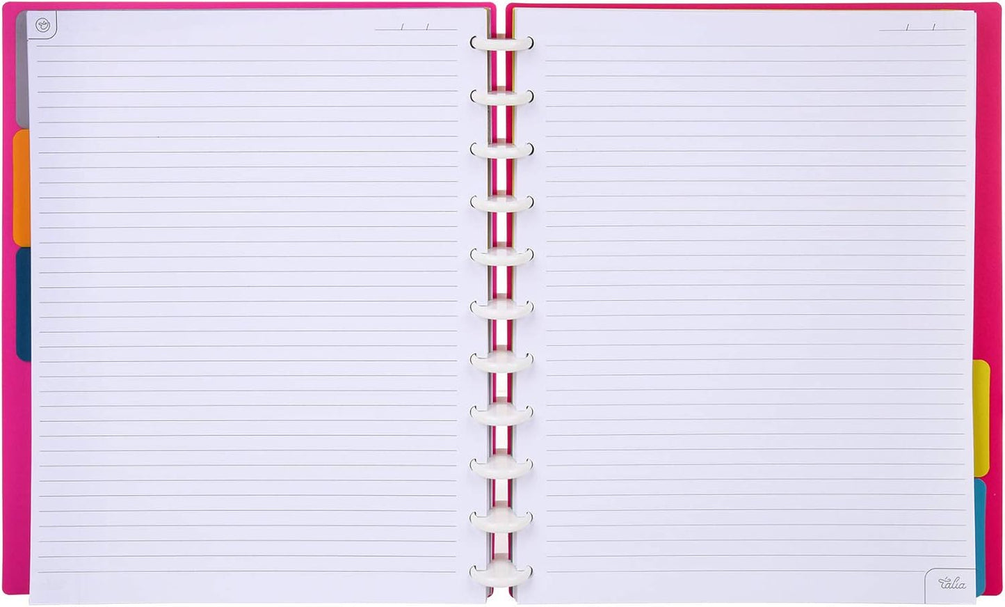 Talia Discbound Notebooks, Planner, Customizable, (90's Pink, Letter (8.5in x 11in))