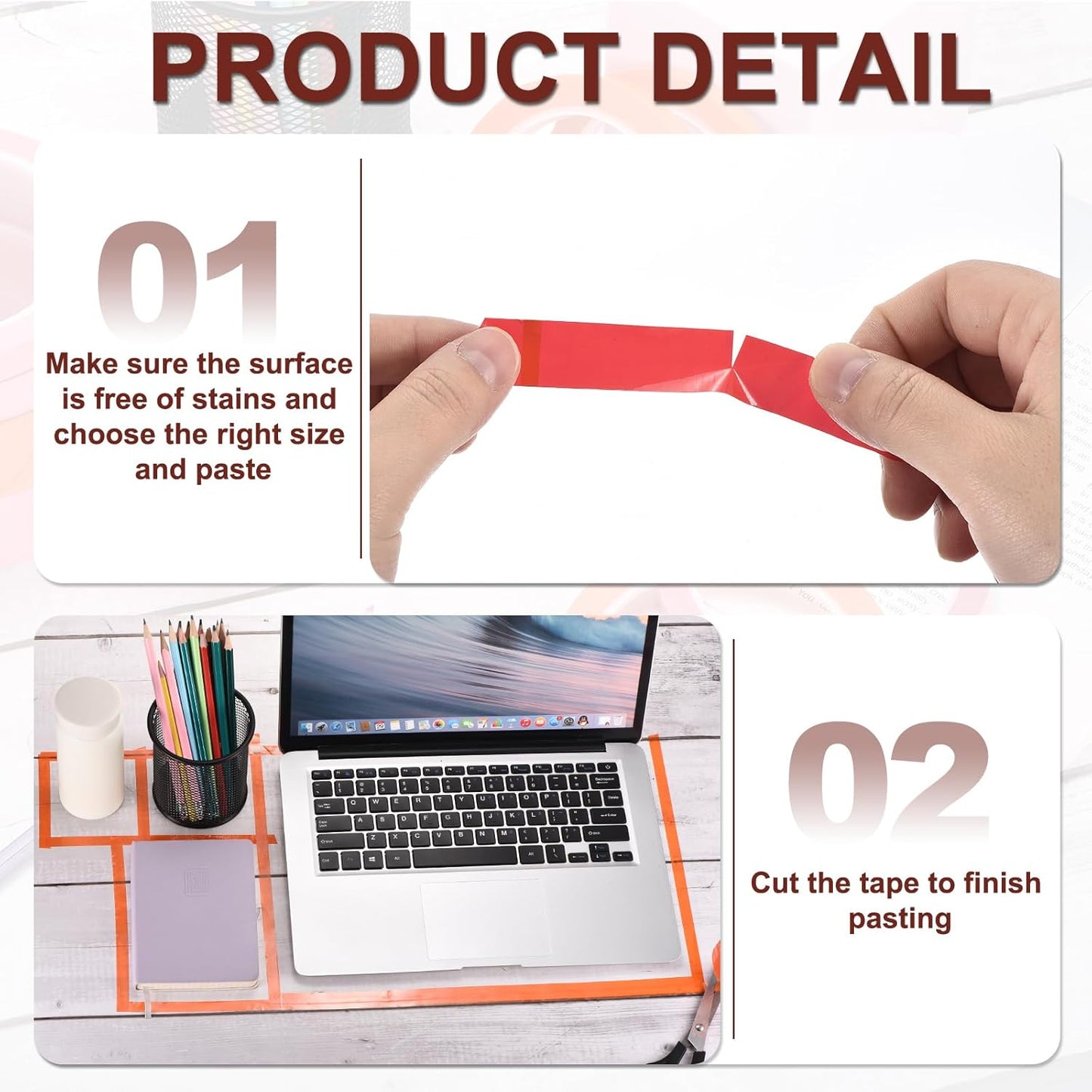 MECCANIXITY 10 Rolls Whiteboard Tape Graphic Chart Tape 5mm 54.7 Yard Art Tape Thin Self-Adhesive Pinstripe Tape Masking Tape for Gift Wrapping Craft Supplies, White