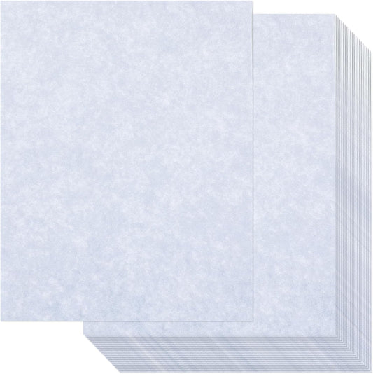 Epakh 300 Pcs Old Age Parchment Paper 8.5 x 11 Inch Standard Letter Vintage Colored Old Parchment Double Side Printing Paper (Blue)