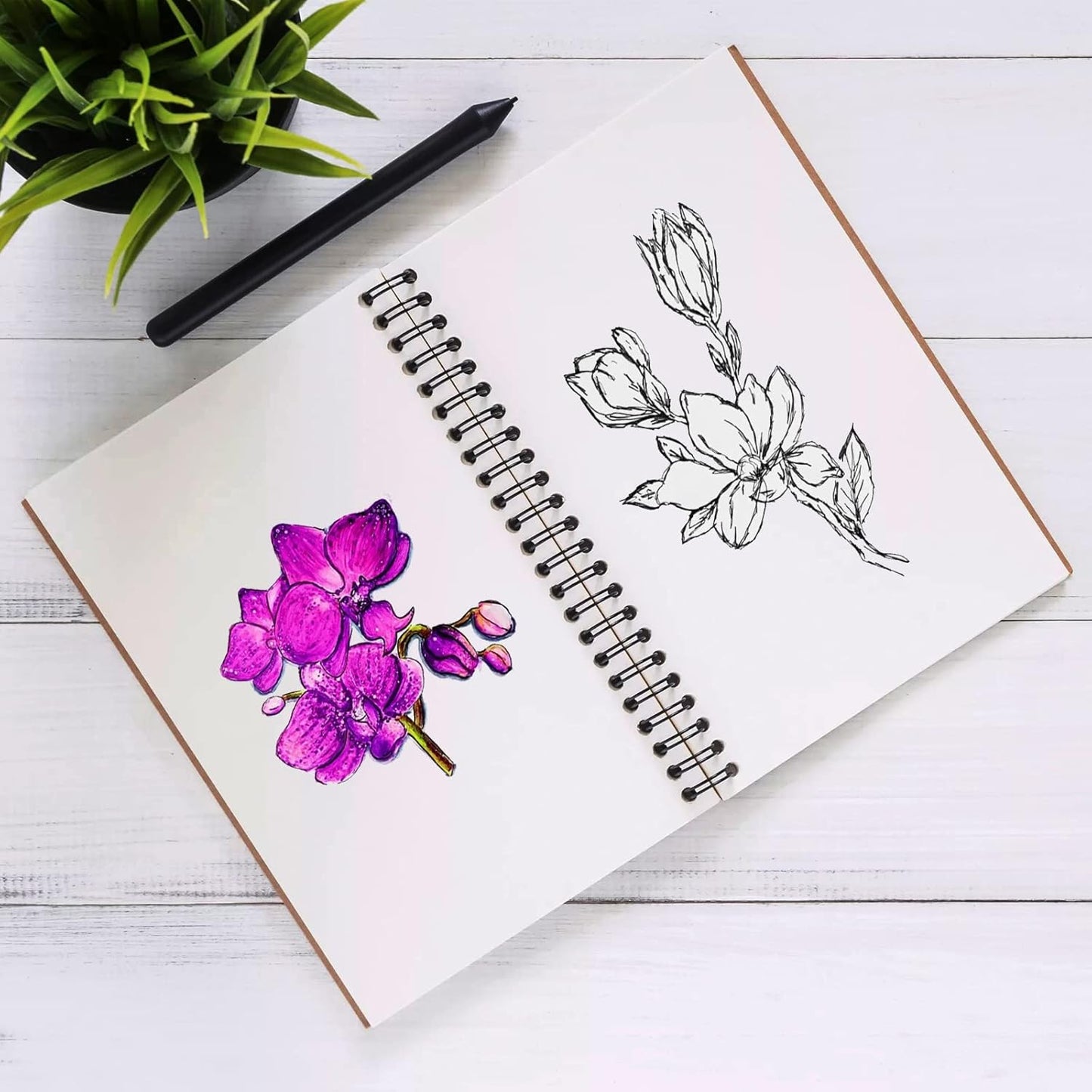 20 Pack A5 Unlined Spiral Notebook, 120 Pages/60 Sheets Softcover Kraft Blank Stketch Book Journal Notebook, Sketch Padfor Drawing, Sketching, Writing, 8.3 x 5.5 inch