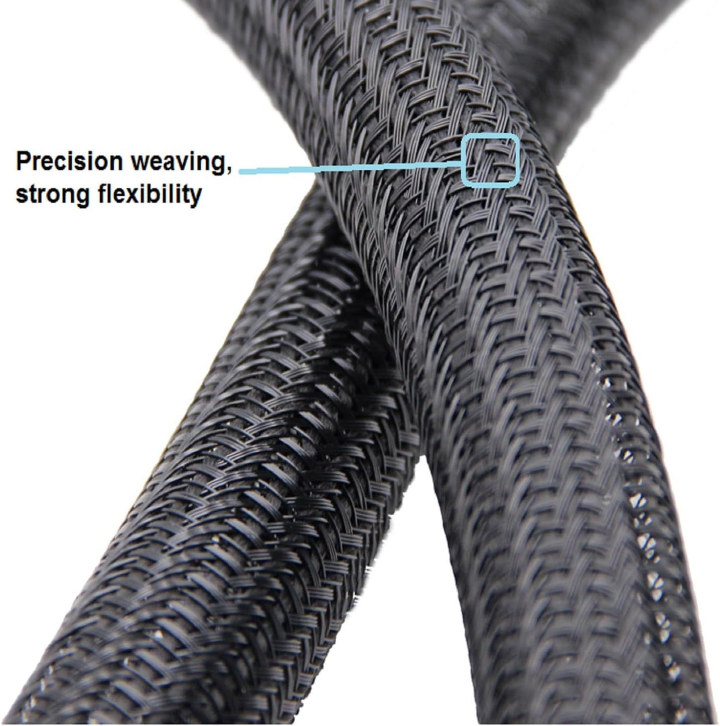 Summer Ready 2-Pack Split Sleeving Cable Protector (5FT, 5/8") - Chew Resistant Pet Proof Cord Cover for USB Power Audio Video, Home Office & Gaming Wire Loom - Black