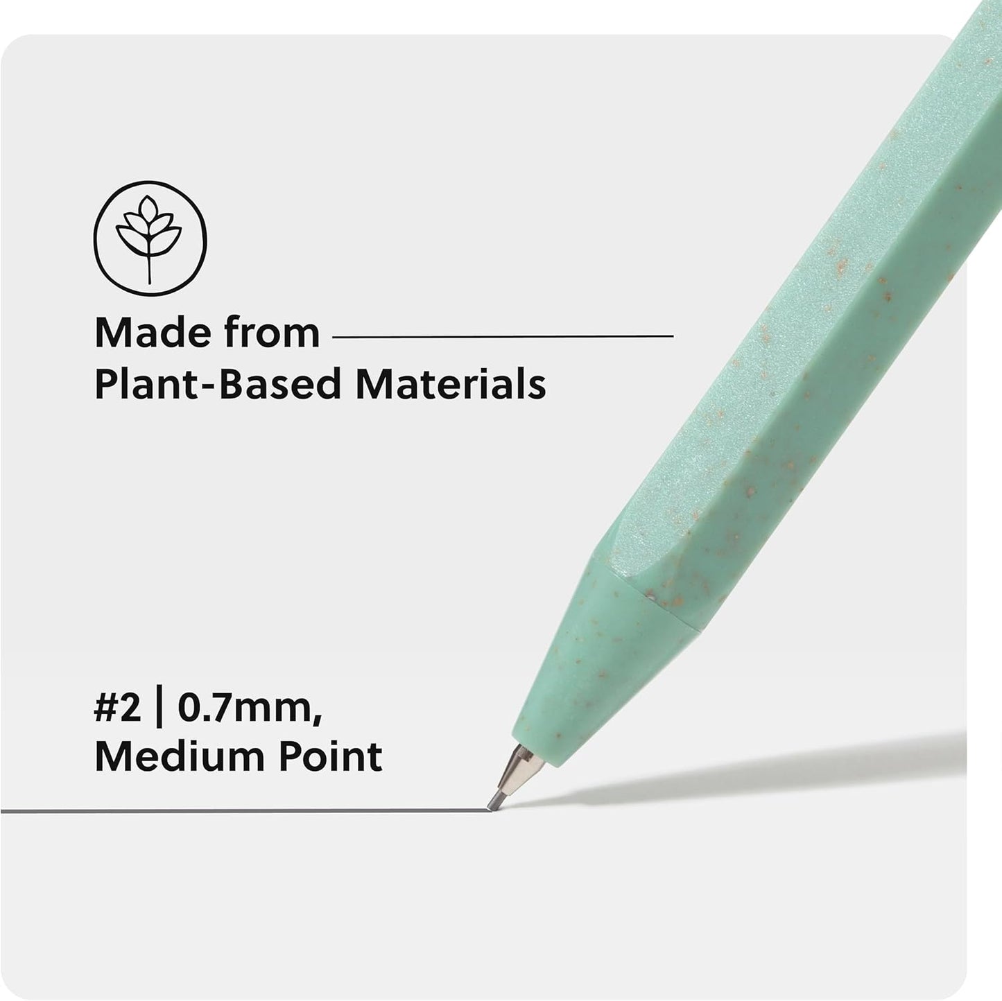 U Brands U-Eco Recycled Mechanical Pencil Set, Bulk Mechanical Pencils 0.7mm, Speckled Brights, Medium Lead, School Supplies, 10 Pack