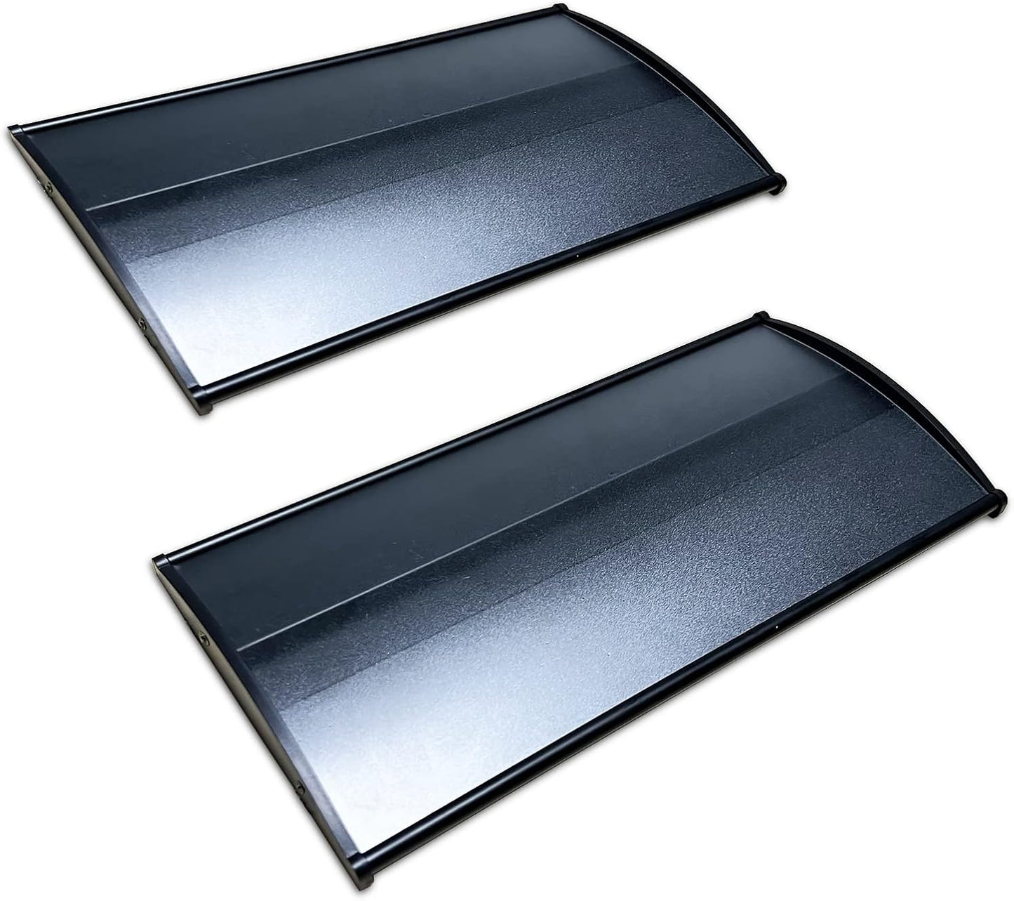 Office Sign Holder for Door - Curved Mount Name Plate Holder Frame Display 8 x 4 Inches Set of 2 Sturdy Aluminum with Adhesive Tape, Plastic Film Included