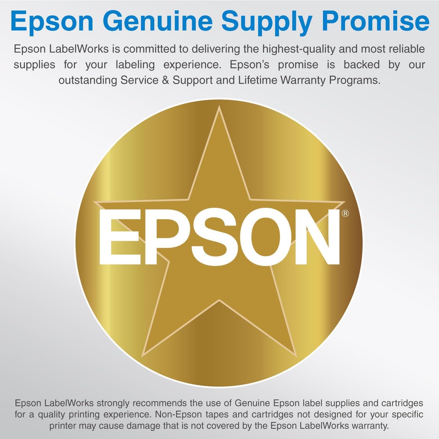 Epson LABELWORKS 218BMBEPX Genuine PET (Polyester) Tape Cartridge - Black on Matte Beige Designer Craft Label Maker Tape - 3/4" (18MM) Wide, 26'