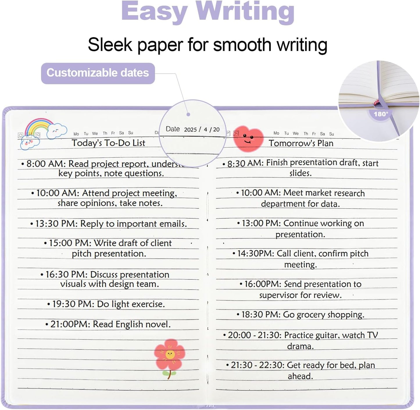 Lined Journal Notebooks for Writing, 100 GSM Thick Paper, 8 Pack Hardcover Notebooks, A5 College Ruled Notebook, Journaling Notebook for School/Travel/Office (8 Assorted Colors)