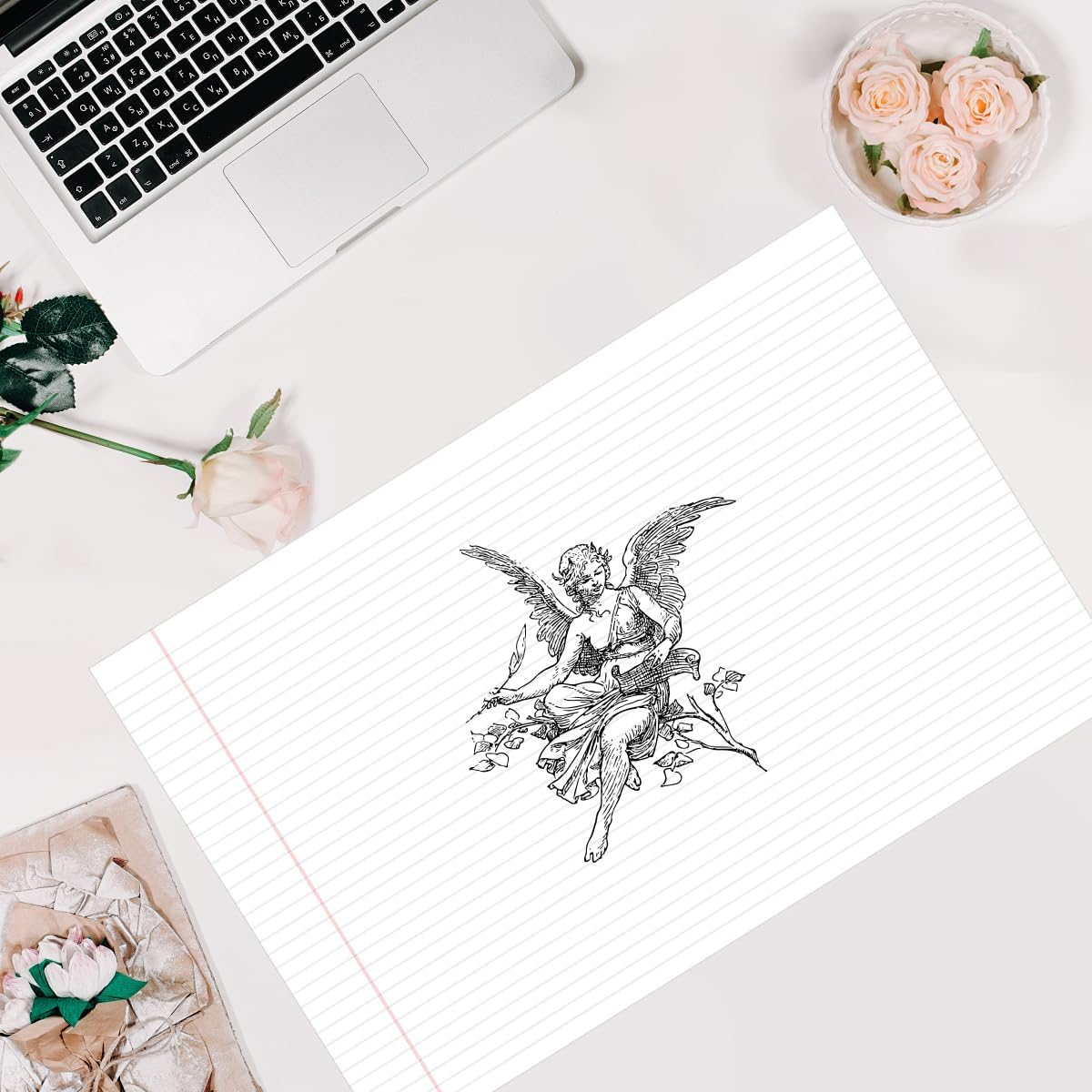 Yaridar 17" x 11" Legal Pads, 25 Sheets/50 Pages Per Legal Note Pads, Line Notepads, 100Gsm White Line Paper