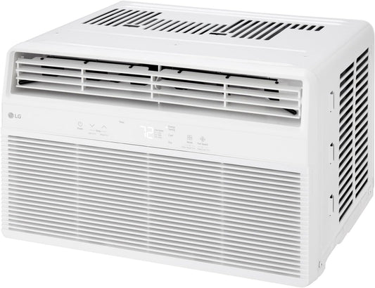 LG LW1025R 10,000 Air Conditioner with Dehumidifier, 115V, Medium Rooms up to 450 Sq. Ft, Window Unit AC with Remote Control, 3 Speeds, Auto-Restart, 24-Hour Timer, 10000 BTU, Bright White