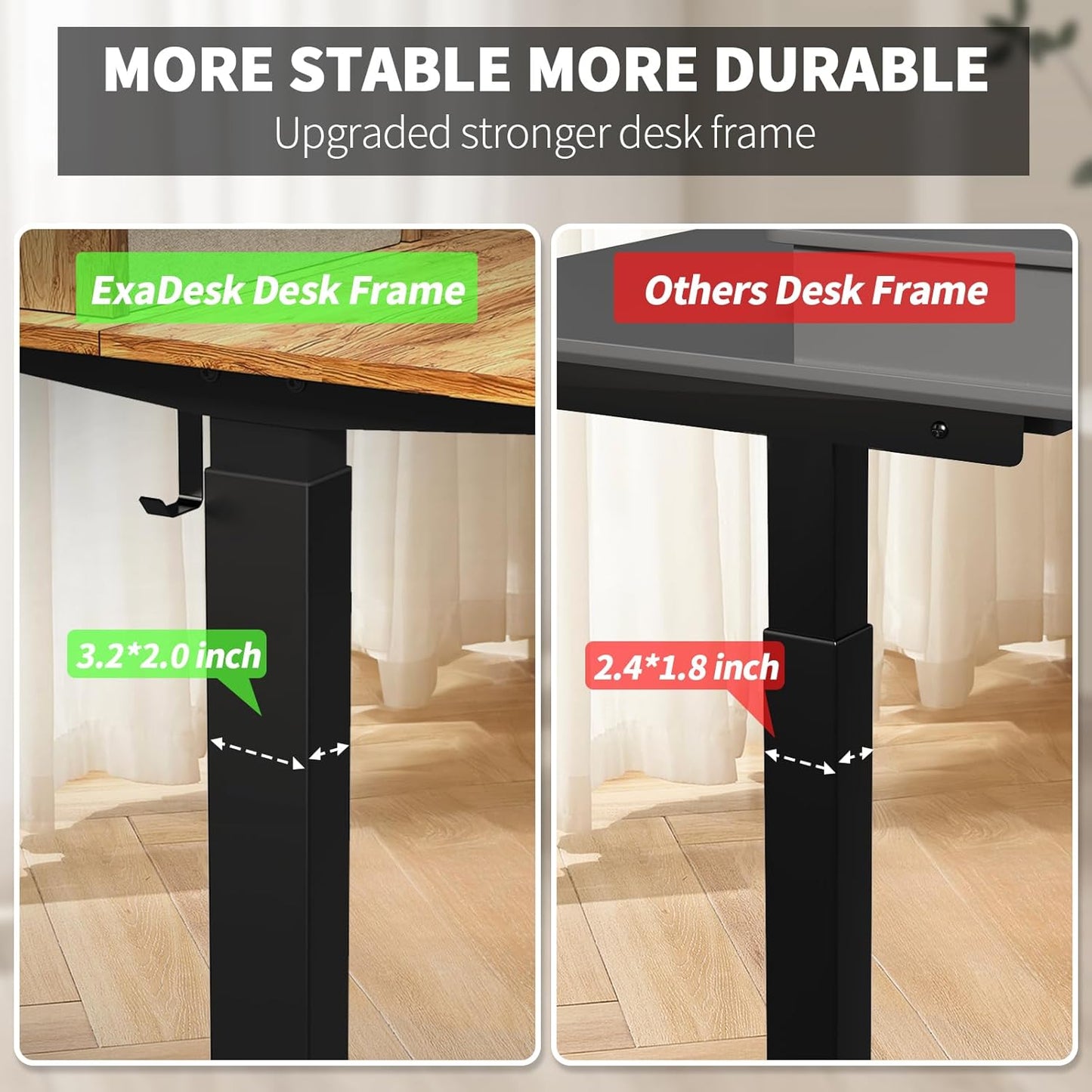 63 * 30 Inches Electric Standing Desk Adjustable Height with 4 Drawers, Double Storage Shelves, Home Office Workstation Sit Stand up Desk (Light Rustic Brown)