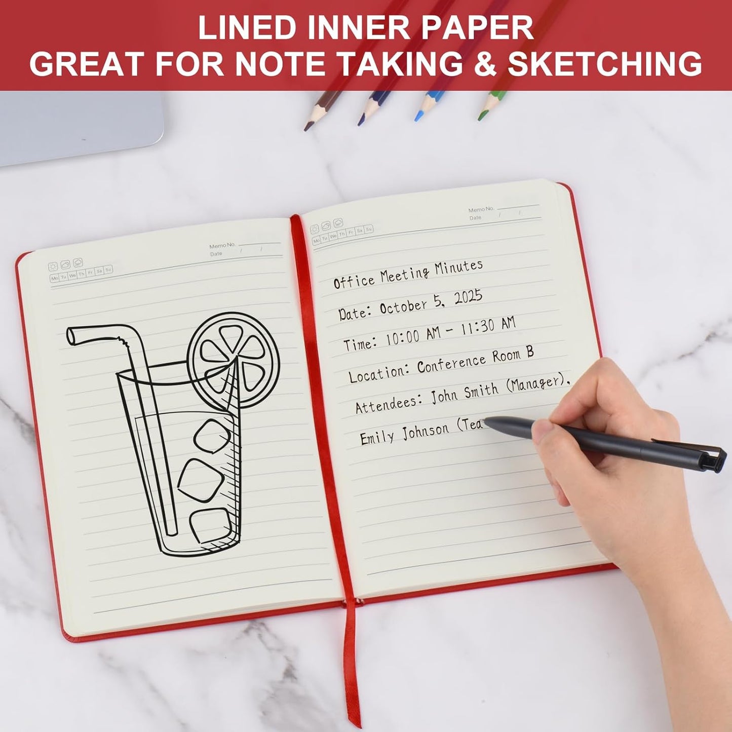 ZCZN 8 Pack Hardcover Journal Notebooks, 5.5"x8.3", Hardcover, 8 Colors, A5 Lined Journals for Notes-taking,Writing,Diary, Ruled Journaling Notebooks for Work School Travel Home