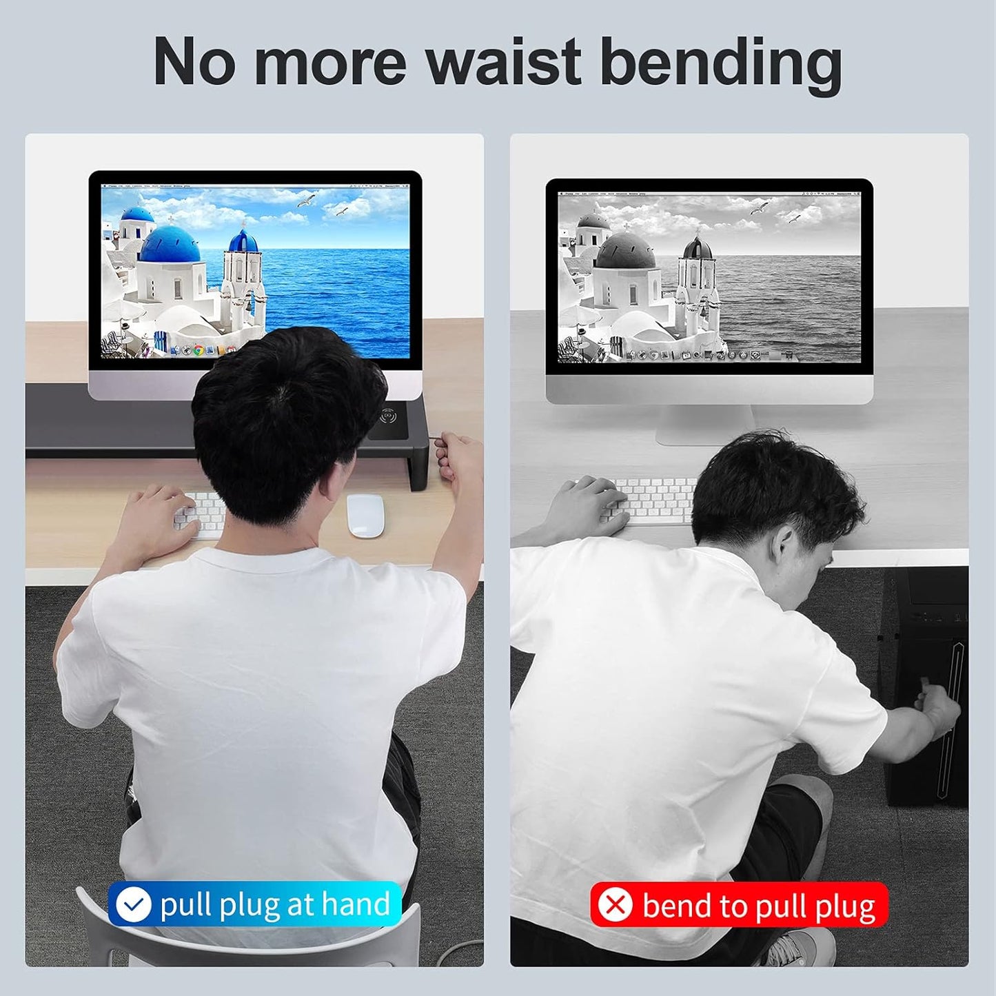 Dual Monitor Stand with Wireless Charging and 4 USB 3.0 Ports, Steel Monitor Stands for 2 Monitors, Metal Computer Stand Riser for Desk, Office, Laptop, PC up to 32 Inches (Black)