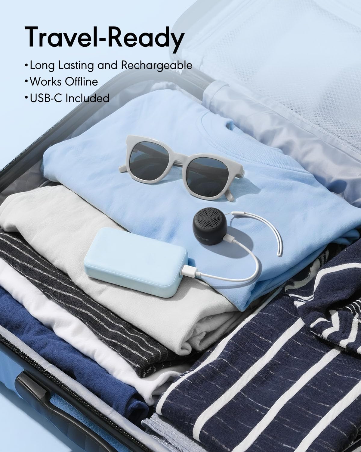 Sound Machine Flowtune White Noise Machine for Baby Adults, Mini Portable Sound Machine for Travel, 6H Timer, 18 Soothing Sleep Sounds Gift (Black)