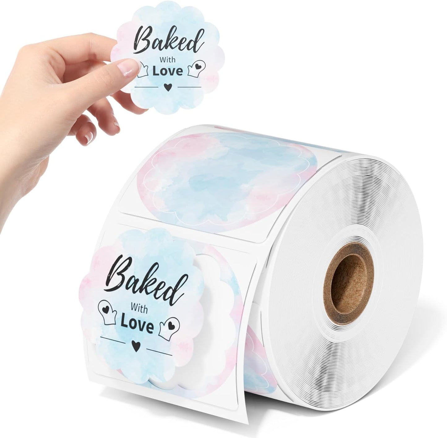 Phomemo Flower 2" Color Round Label Stickers Roll for Thermal Printer for Small Business Supplies - Commercial Grade Thermal Labels for Custom Stickers Personalized & Business Logo - 500pcs / Roll