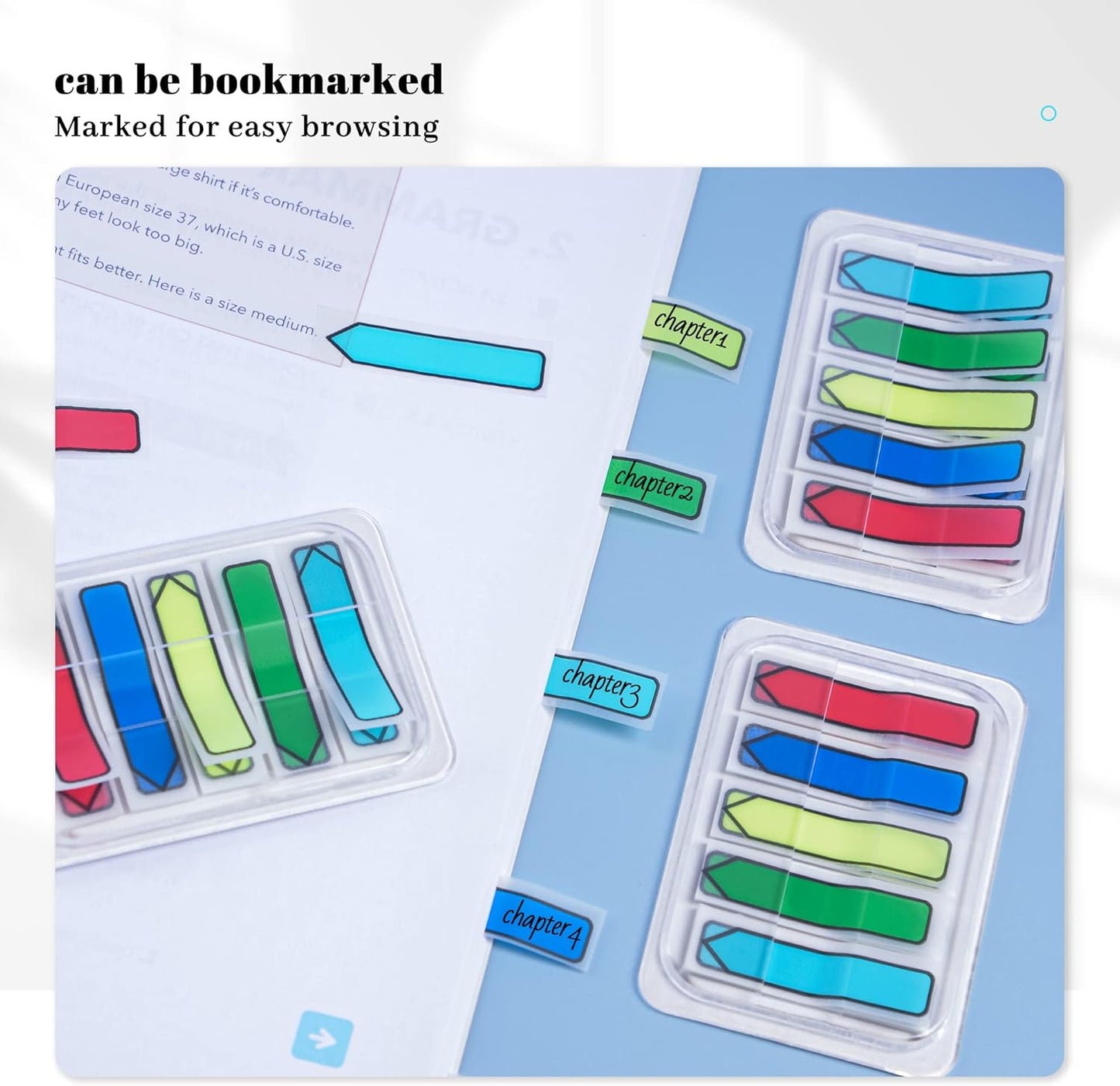 Ericter Sticky Tabs 3X300 Pieces, Annotation Tabs Sign Here Tabs, Index Tabs Writable and Repositionable Arrow Stickers, Page Markers Labels for Reading Notes, Books and Classify Files
