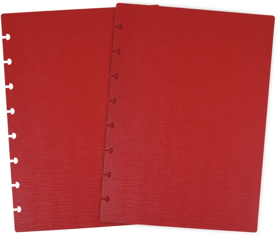 Talia Discbound Notebooks, Planner, Customizable, (Chili Oil w/Chili Oil Discs, Junior (5.5in x 8.5in))