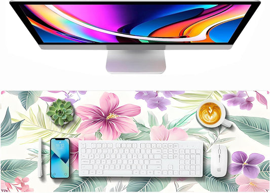 Large Gaming Mouse Pad (31.5"x11.8") - XXL PU Leather Waterproof Desk Mat with Non-Slip Rubber Base for Keyboard, PC & Office