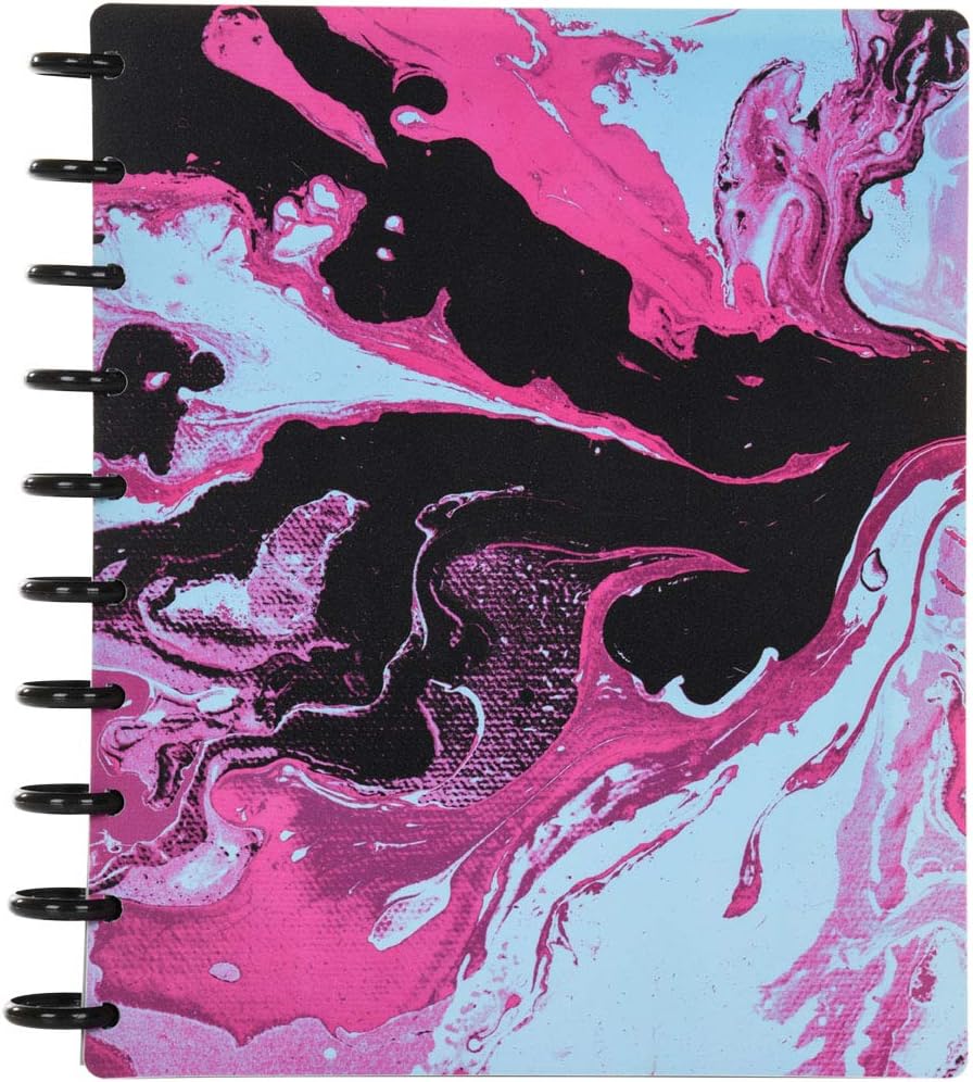 Talia Discbound Notebooks, Planner, Customizable, (xMarble Flow Taffy, Midsize (7.5in x 9.75in))
