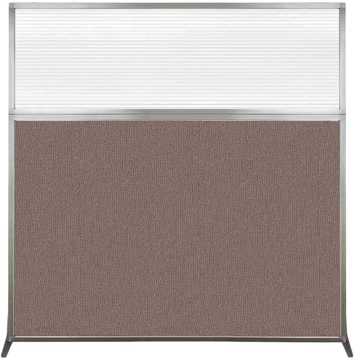 Versare Hush Screen Portable Room Divider | Workstation Wall Divider | Freestanding Privacy Hush Panels | Clear Fluted Windows | Fabric Office Divider Screen | Great for Room Separation