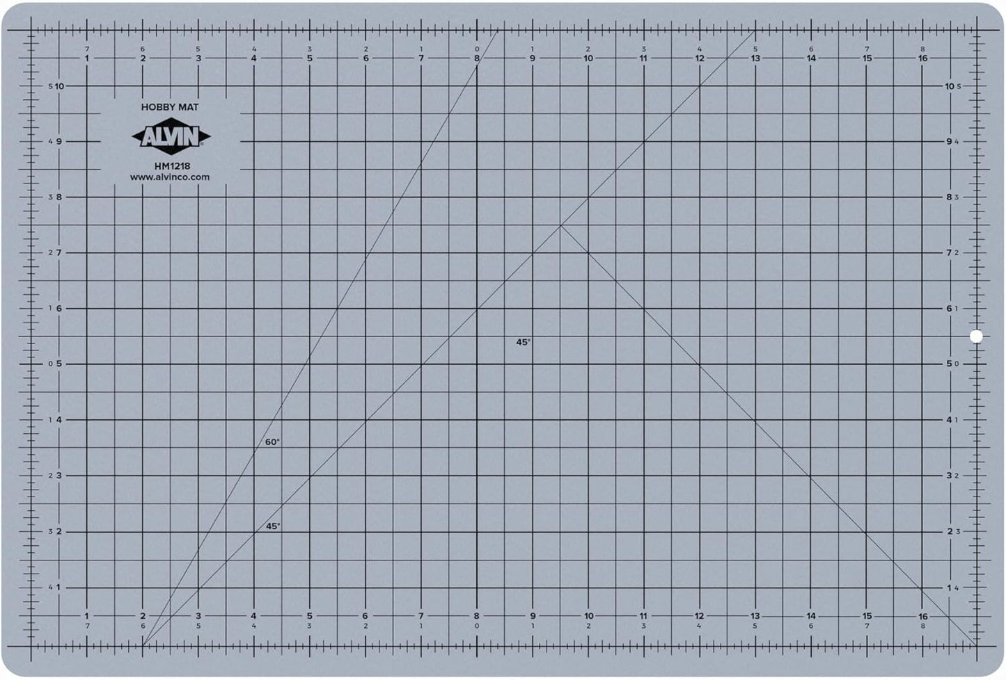 ALVIN HM Self-Healing Cutting Mat for Hobbies 12 x 18 inch | Double-Sided Blue/Grey | 3-Layer Gridded Surface for Arts, Crafts and Sewing - Model HM1218