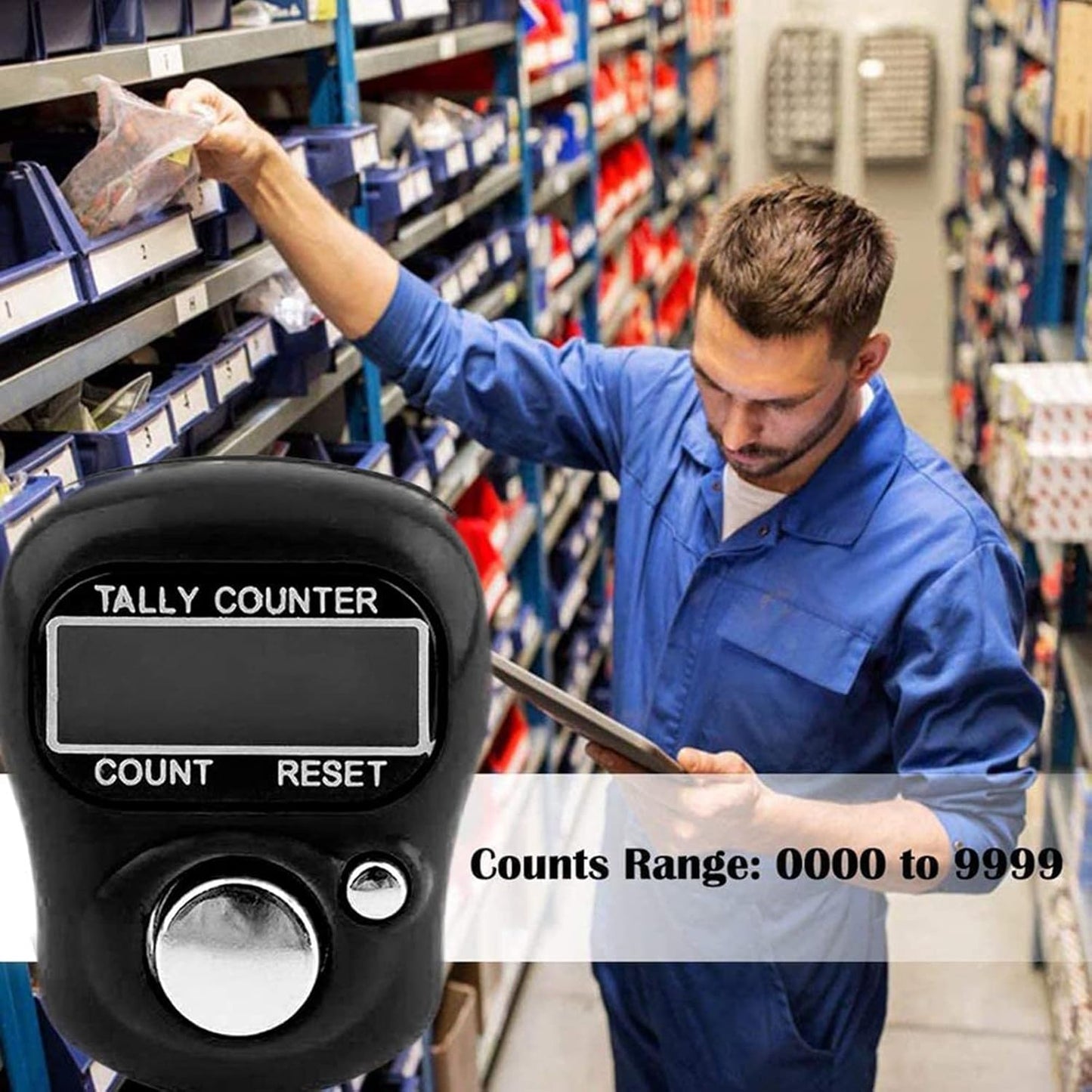 Electronic Finger Counter,5 Digit LCD Electronic Digital Display Finger Hand Tally Counter Counting for Golf,Goods Counting,Lap & Knitting