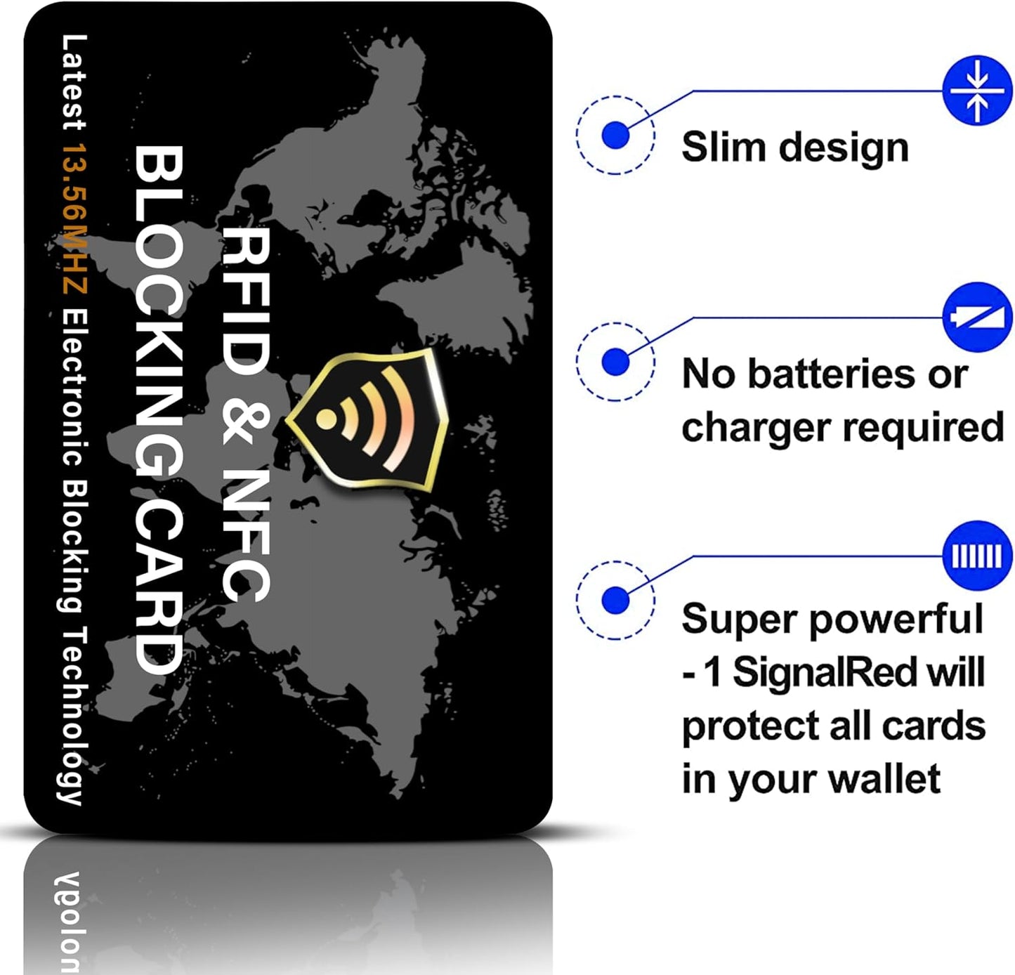 SaiTech IT 10 Pack RFID Blocking Card NFC Contactless Debit/Credit Card ATM Passport Protector ideal for Men & women slim with World map design perfectly fit in wallet(Black), White