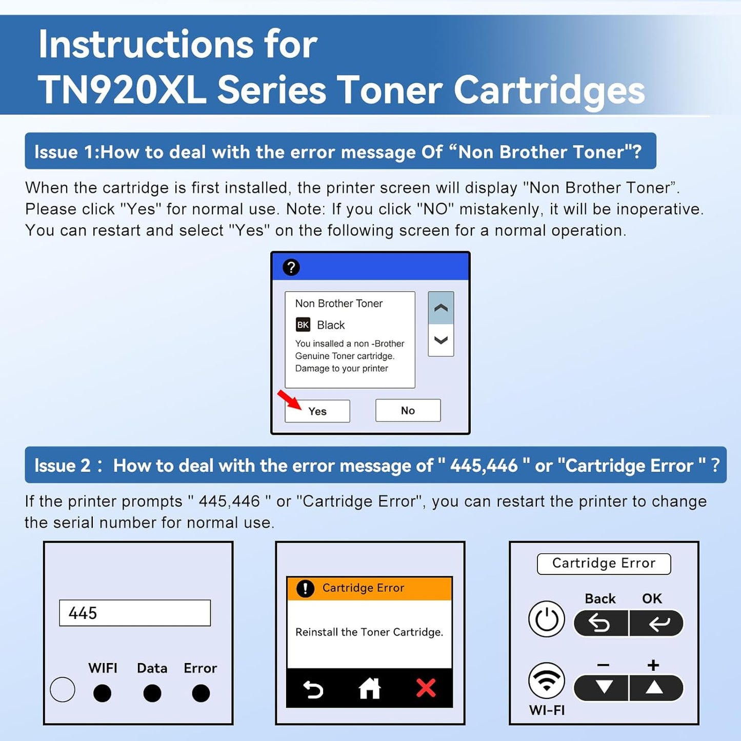 MYTONER Compatible Toner Cartridge Replacement for Brother TN920XL TN920 TN 920 XL for HL-L6210DW HL-L6210DWT HL-L5210DN HL-L5210DW HL-L5210DWT HL-L5215DW HL-L6310DW MFC-L6810D Printer, 2Pack