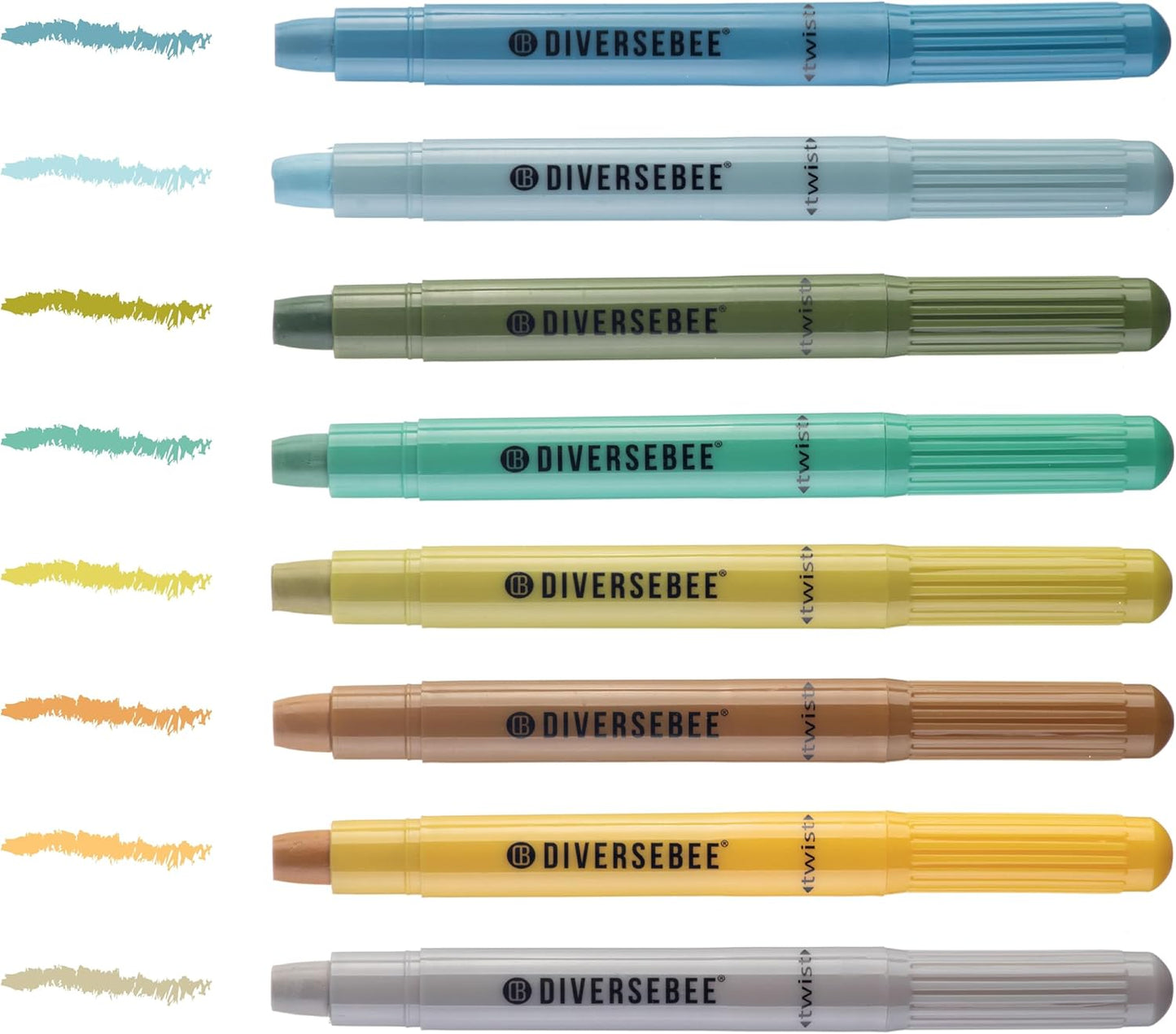 DIVERSEBEE Bible Highlighters and Pens No Bleed, 8 Pack Assorted Colors Gel Highlighters Set, Cute Bible Markers Study Journaling School Supplies and Accessories (Oasis)