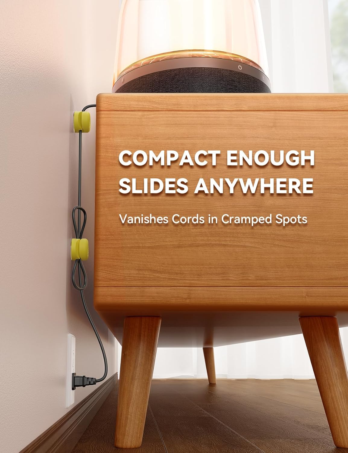 8Pack Cord Organizer JOYROOM Cable Clips [1s Side-Snap Lock] Silicone Cord Holder Cable Management, Adhesive Cord Clips Phone Charger Wire Keeper, Office Workspaces Desk Organization Home Accessories