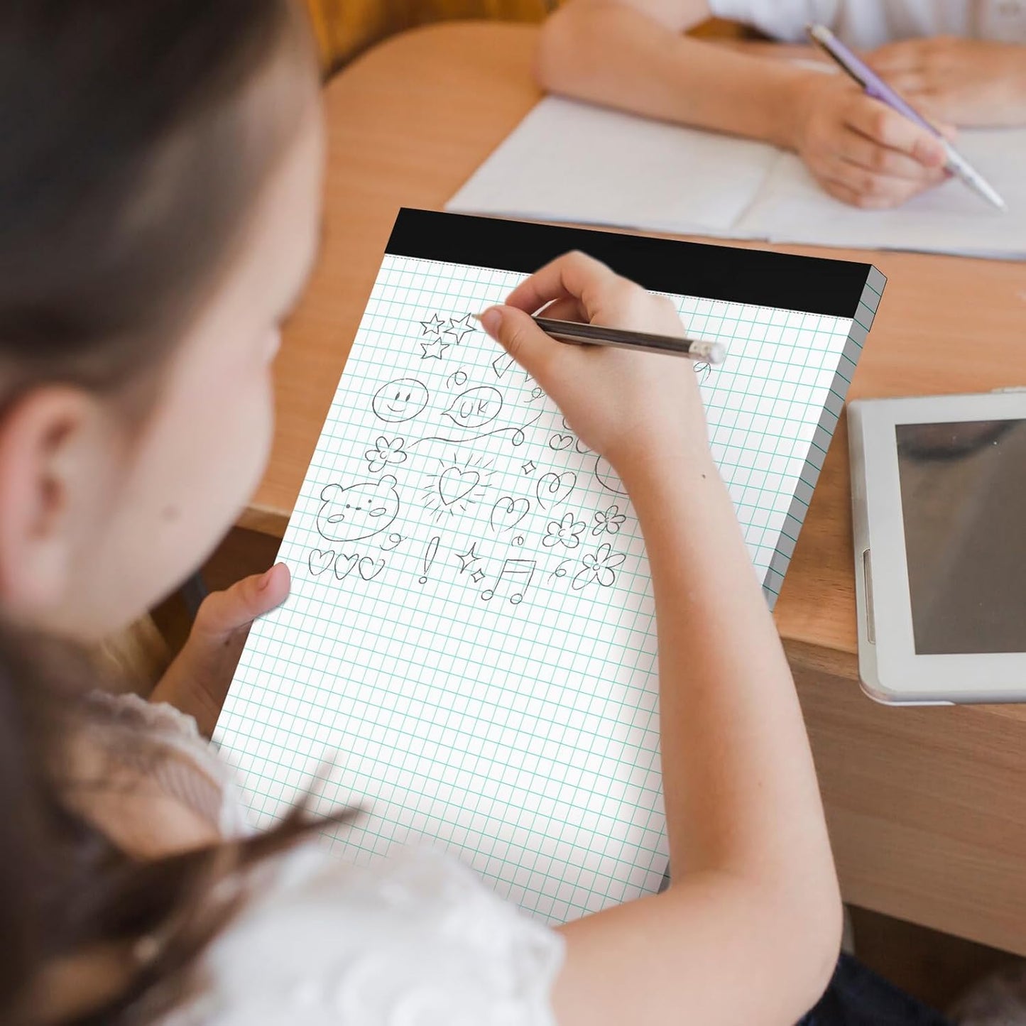 Quad Ruled Graph Paper Pad, 8 pack of 50 Sheets, White, 4x4 (4 Squares per inch), 8.5 x 11.75-Inch Grid Paper Pad