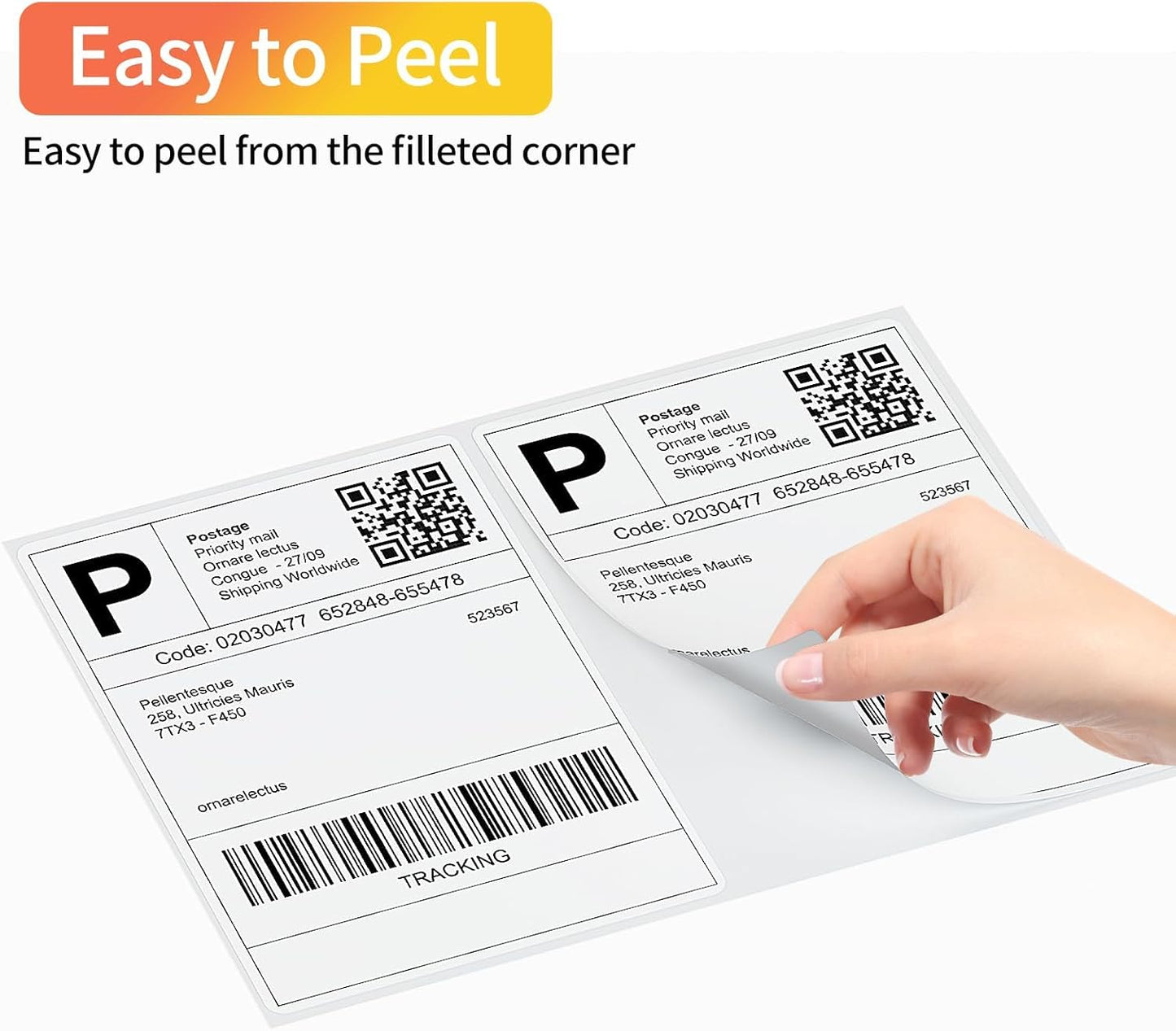 Coopaty Half Sheet Shipping Labels 8.5" x 5.5" Sticker Labels for Laser & Ink Jet Printers, 2 Per Page Self Adhesive Mailing Labels for Packages (4000 Labels)