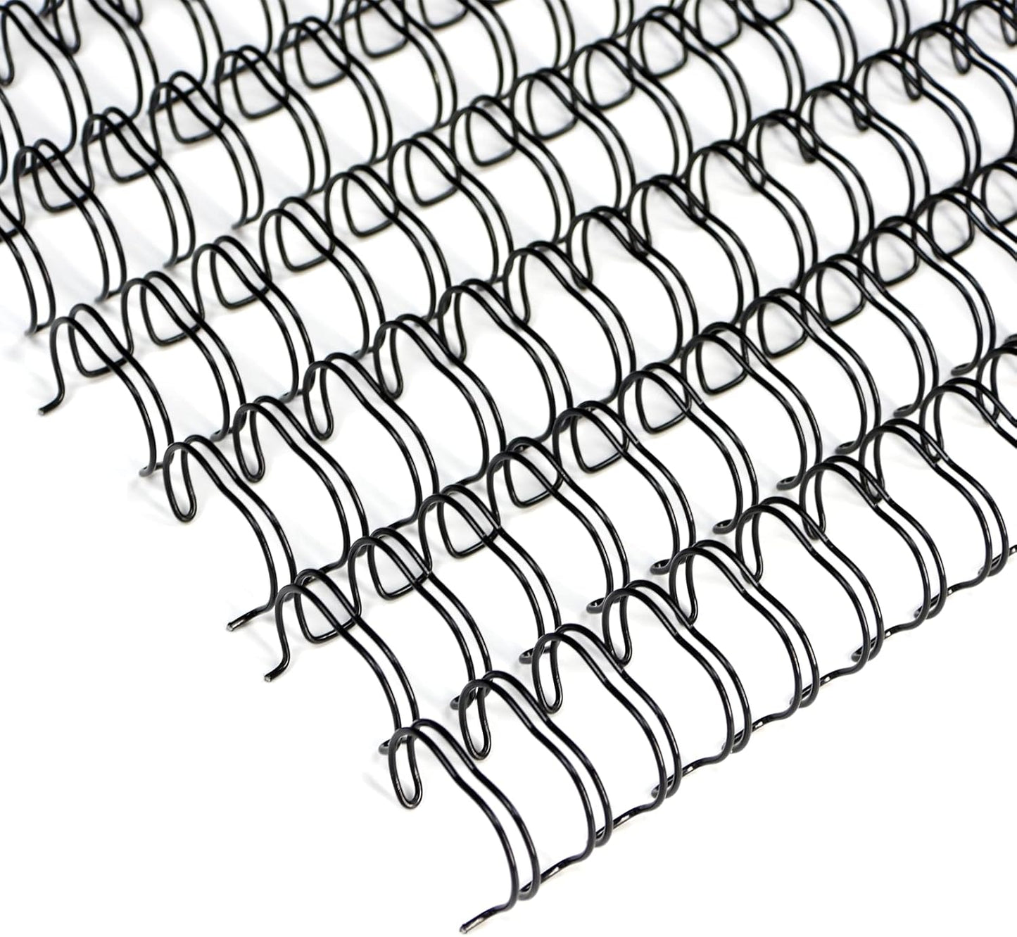 Rayson WR21254BK Wire Binding Spines, 2:1 Pitch Double Loop Binding Wires 1 Inch, 21-Loop Wire Ring Pack of 50 with Black