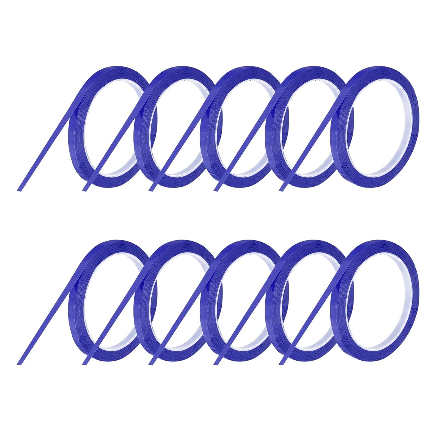 MECCANIXITY 10 Rolls Whiteboard Tape Graphic Chart Tape 8mm 54.7 Yard Art Tape Thin Self-Adhesive Pinstripe Tape Masking Tape for Gift Wrapping Craft Supplies, Blue