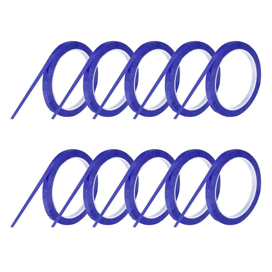 MECCANIXITY 10 Rolls Whiteboard Tape Graphic Chart Tape 8mm 54.7 Yard Art Tape Thin Self-Adhesive Pinstripe Tape Masking Tape for Gift Wrapping Craft Supplies, Blue