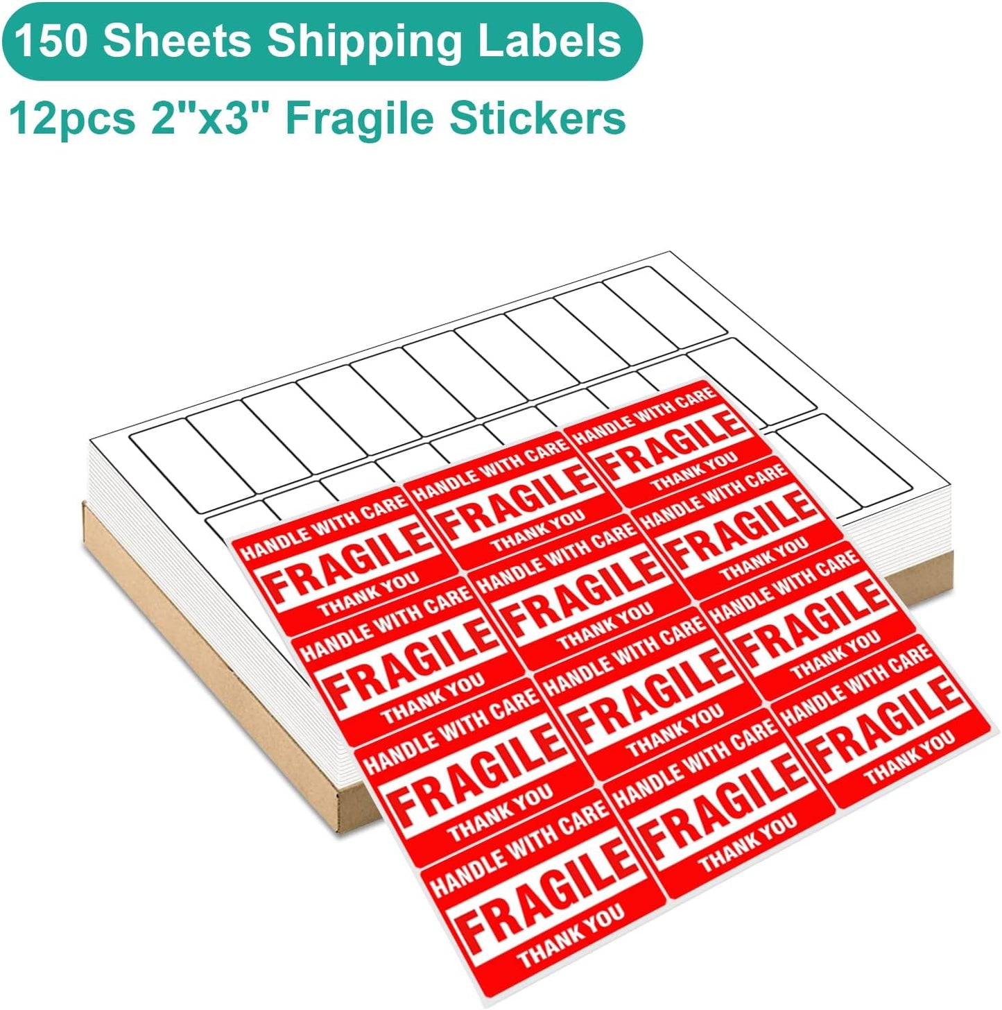 MFLABEL Address Labels, 1" x2-5/8 Mailing Labels, 30-UP White Shipping Labels for Inkjet or Laser Printer, 4500 Sticker Labels (150 Sheets), 30 Labels per Sheet