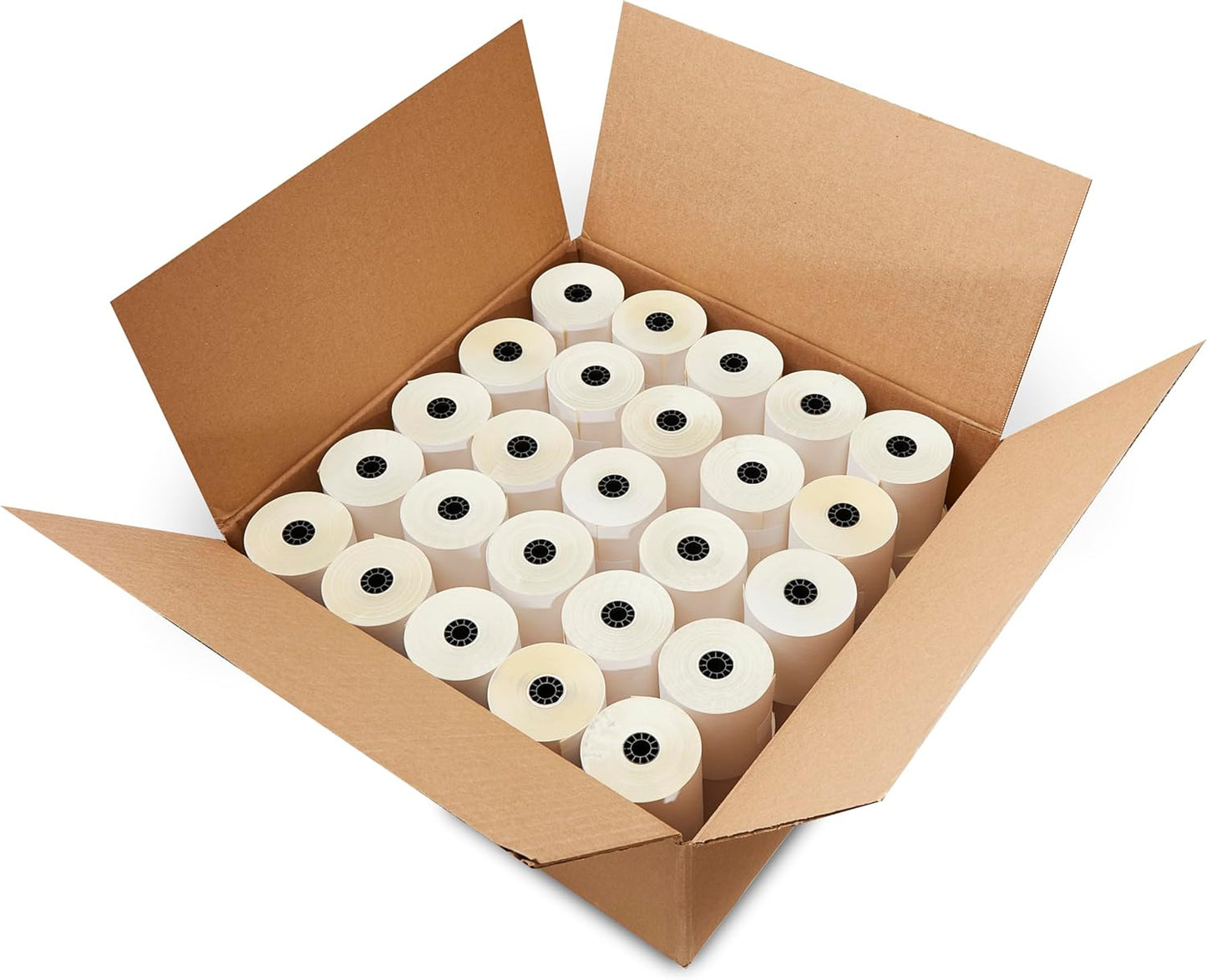3" x 95' 2-PLY CARBONLESS WHITE/CANARY PoS RECEIPT PAPER - 50 ROLLS