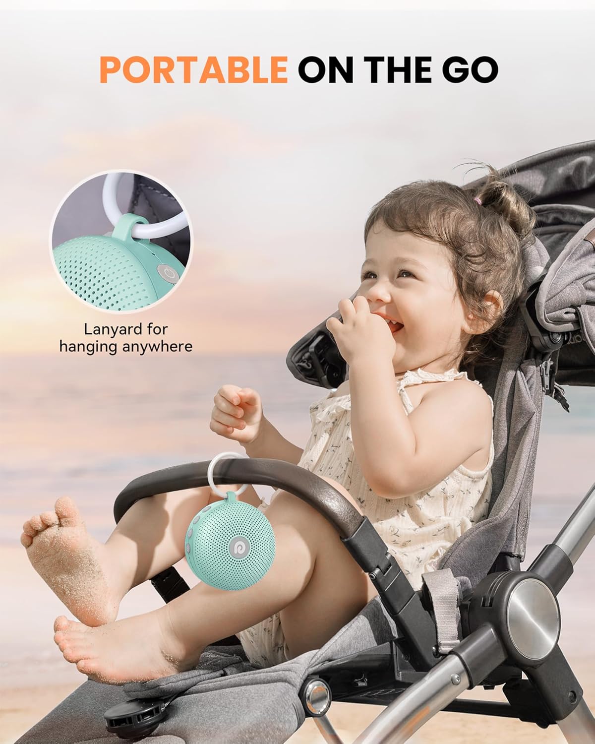 Dreamegg Sound Therapy Machine - Portable Sound Machine for Baby Adult, Features Powerful Battery, 21 Soothing Sound, Noise Canceling for Office & Sleeping, Sound Therapy for Home, Travel, Gift, Green