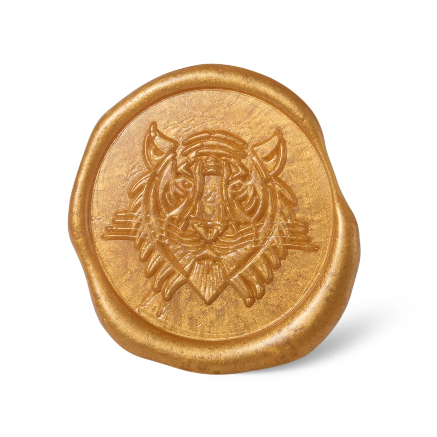 Mceal Wax Seal Stamp, Brass Head with Rosewood Handle, 1.2"(30mm) Dia (Tiger)