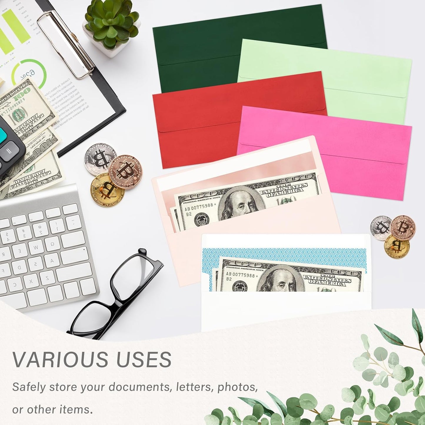 100 Pack #10 Business Envelopes, Self Seal Standard White Envelopes for Secure Business & Legal Mailing, Office, Checks, Letter, Invoices, 4 1/8 x 9 1/2 Inches