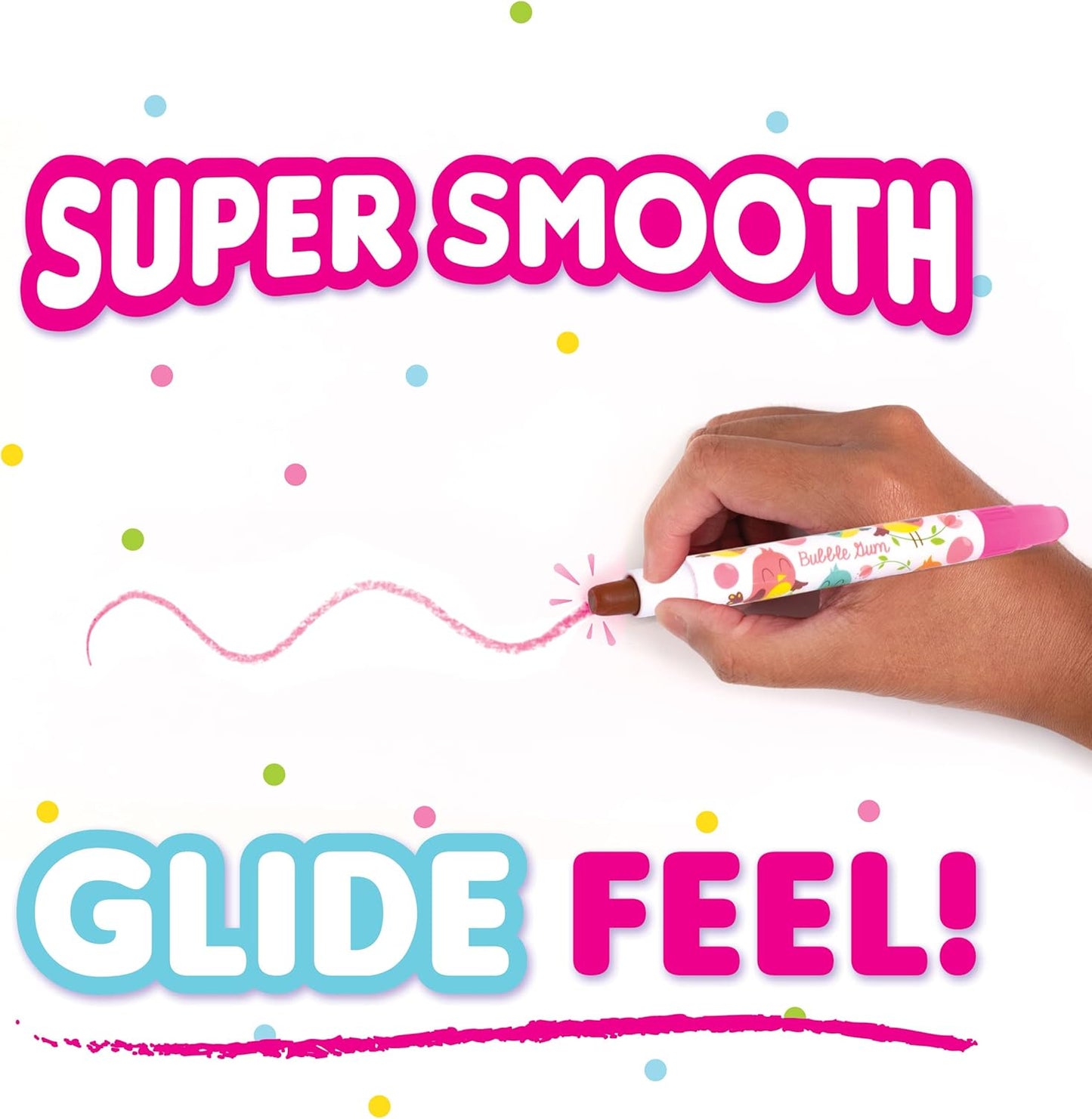 Scentco Spring Smelly Gellies - Patented Gourmet Scented Glidewrite Gel Coloring Sticks, Crayons, Highlighters - 5 Count - Gifts for Kids