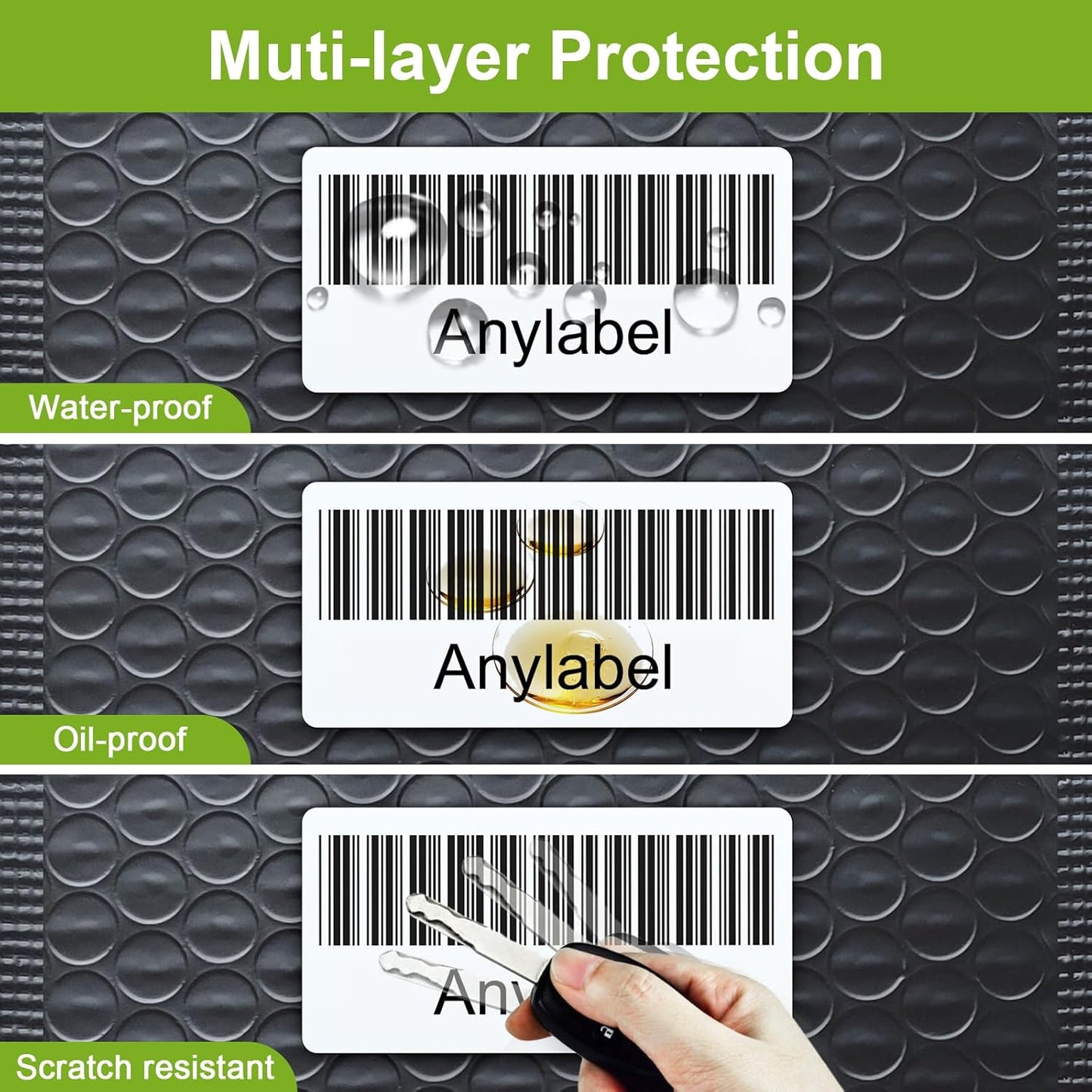 Compatible 2" x 1" Direct Thermal Labels Replacement for Barcodes Postage Address Shipping Compatible with Rollo & Zebra Desktop Printers Adhesive & Perforated (24 Rolls, 1300 Labels/Roll)