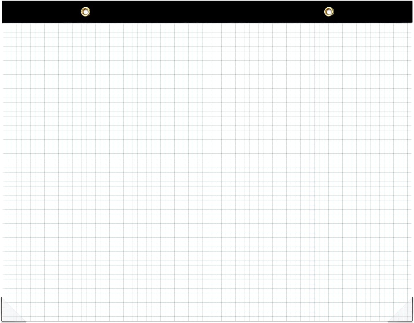 Large Engineering Graph Paper Pad - 50 Sheets/100 Pages, 22" x 17" Quadrille Grid Paper for Drafting, Engineering, Blueprint Drawing, Architect Designers, 4"x4" Blue Grid Paper, Giant Drafting Pad