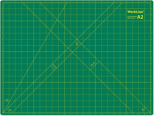 WORKLION 18'' x 24'' Large Self Healing PVC Cutting Mat, Double Sided, Gridded Rotary Cutting Board for Craft, Fabric, Quilting, Sewing, Scrapbooking - Art Project…