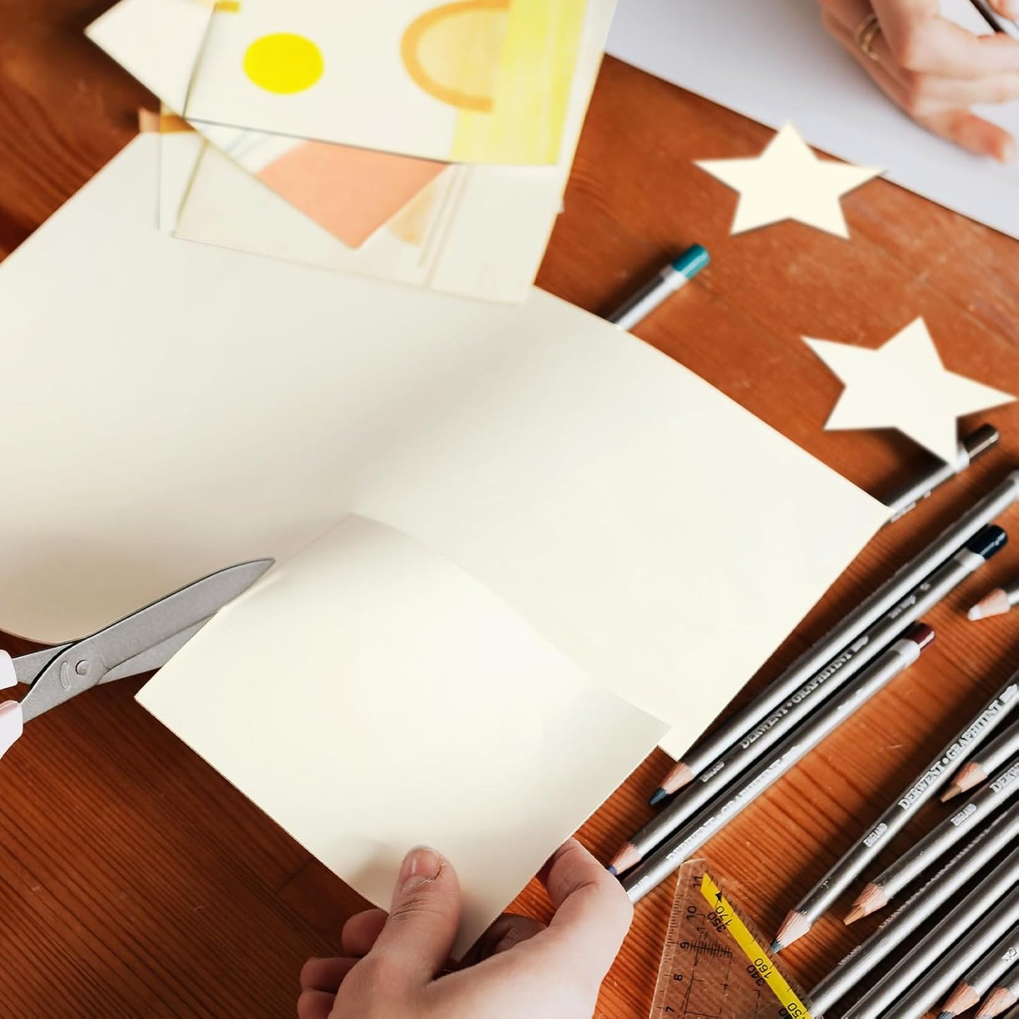 50 Sheets Cream Cardstock 8.5 x 11 Ivory Paper, Goefun Off White Card Stock Printer Paper for Cards Making, Office Printing, Wedding