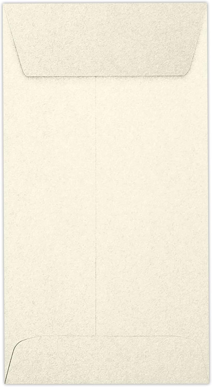LUXPaper #7 Coin Envelopes | Peel & Press | 3 1/2" x 6 1/2" | Champagne Metallic | 81lb. Text | 500 Qty