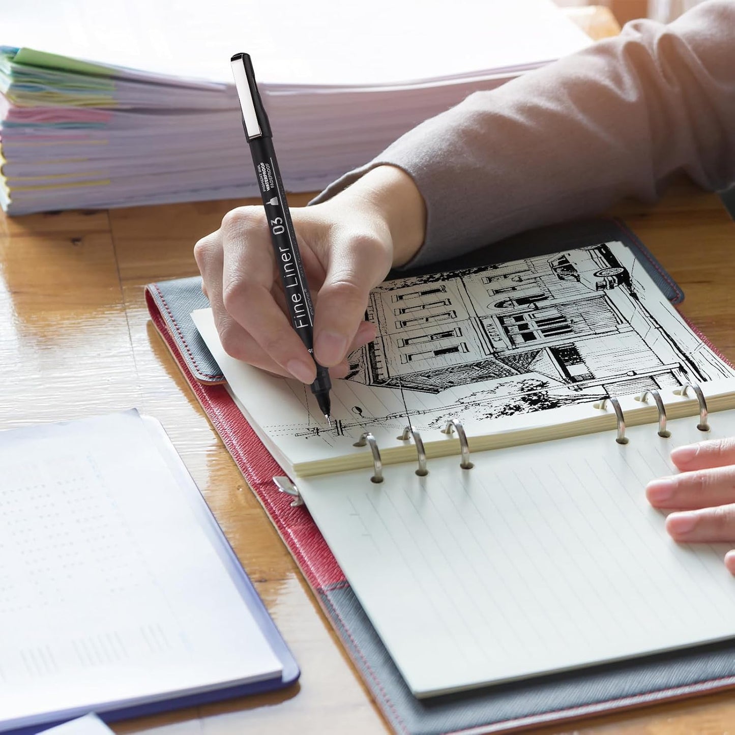 EYEYE Micro Pens, Black Drawing Art Pen,0.25/0.35/0.45/0.5/1.0/2.0mm Archival Pens Waterproof Ink Set Artist Supplies Archival Inking Markers Sketch Outline Pen