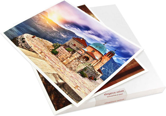 Elegance Velvet 17 in x 22 in, 25 Sheets is a Premium Matte 310 gsm, Cold Pressed Bright White Museum Grade Fine Art Inkjet Paper, Compatible with Most Dye-Based and Pigment Printers