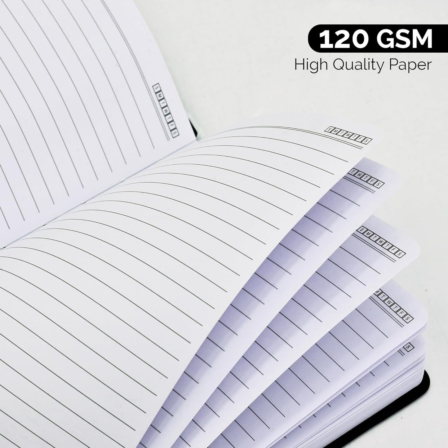 Nextnoid Hardcover Lined Journal Notebook - 120 GSM Thick Paper, Medium A5-256 Pages - Perfect For Writing, Journaling and Note-Taking (Green, Ruled)