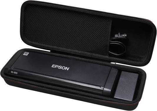 LTGEM Hard Case for Epson Workforce ES-200 / ES-300W / ES-300WR Portable Document Scanner - Travel Protective Carrying Storage Bag