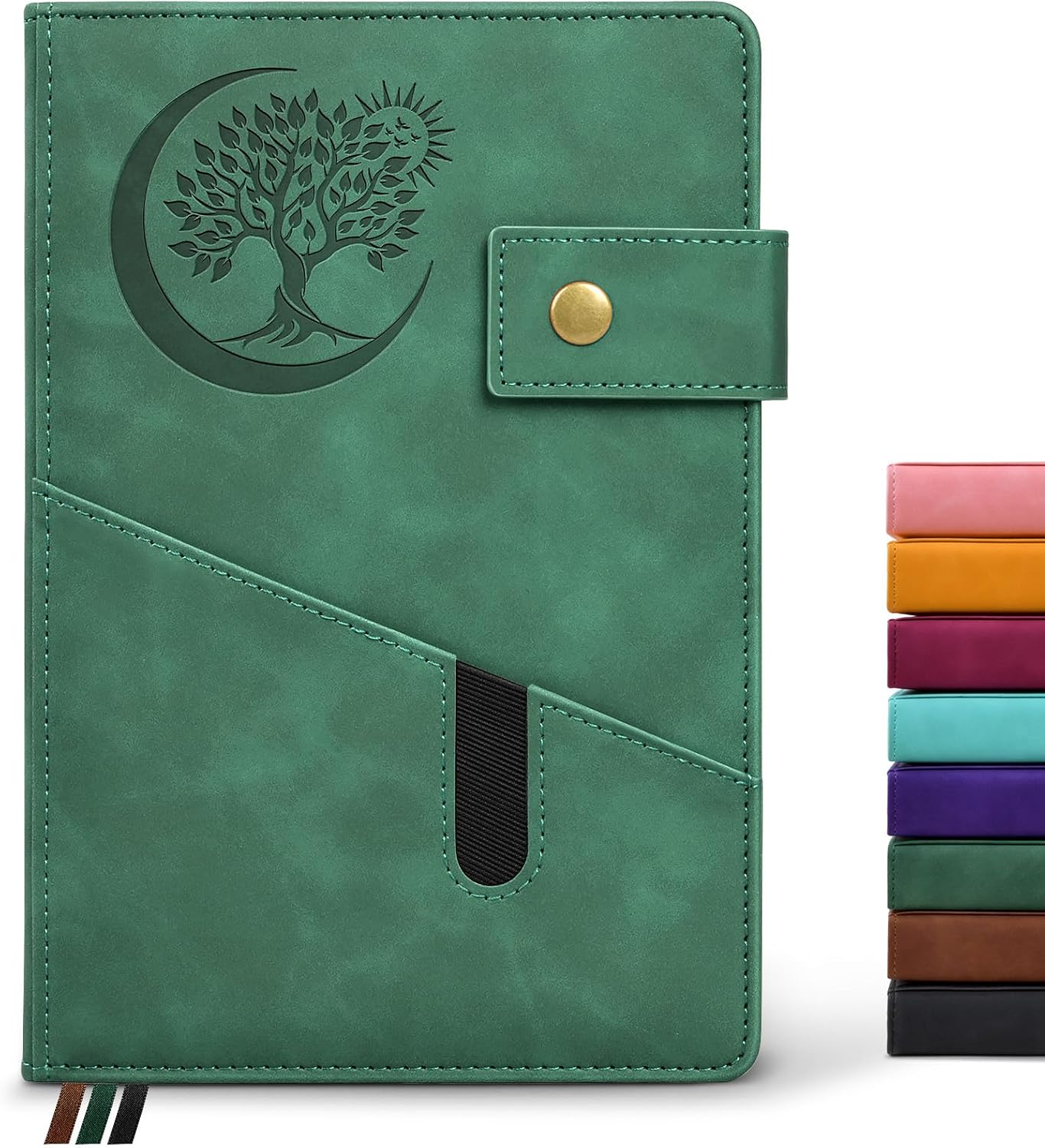 Lined Journal Notebook for Men, A5 Leather Journals for Writing Women, Hardcover Notebooks for Work,School,Note Taking,Travel,Business,Personal daily Diary,200 Page College Ruled (5.9" x 8.4")