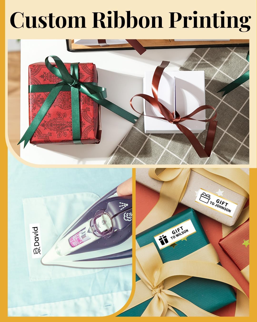 Phomemo A30 Label Laker Machine with Tape, Mini Bluetooth Portabel Color Text Label Printer, Smart Thermal Transfer Printing Sticker Printer for Christmas Decorations Home Office Small Business School